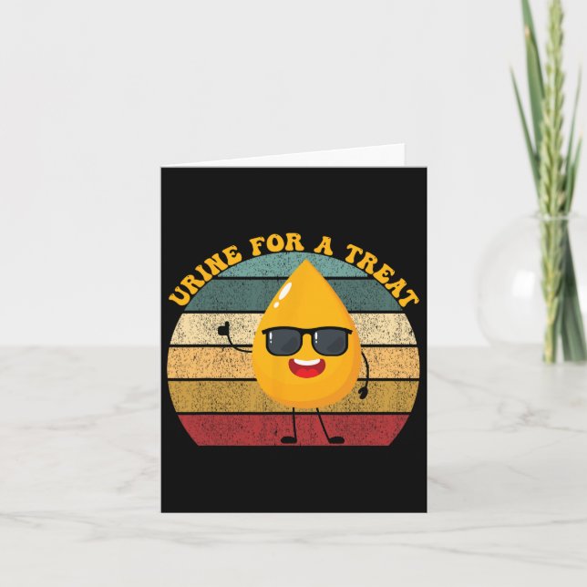 Urin für eine Leckerei Urologie Squad Funny Hallow Karte (Vorderseite)