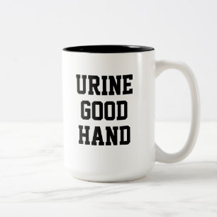 Urin Gut Hand Lustig Urologe Urologie Zweifarbige Tasse