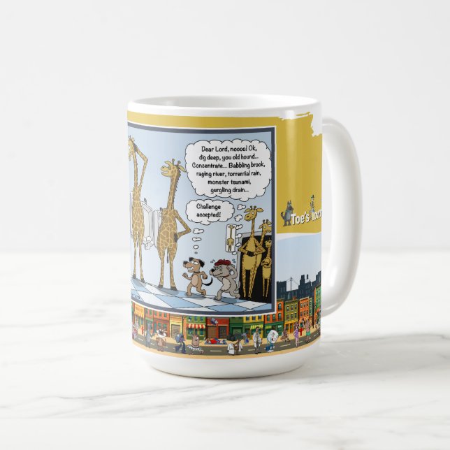 Urine liegt das Problem | Wortspiel Klassiker  Kaffeetasse (VorderseiteRechts)