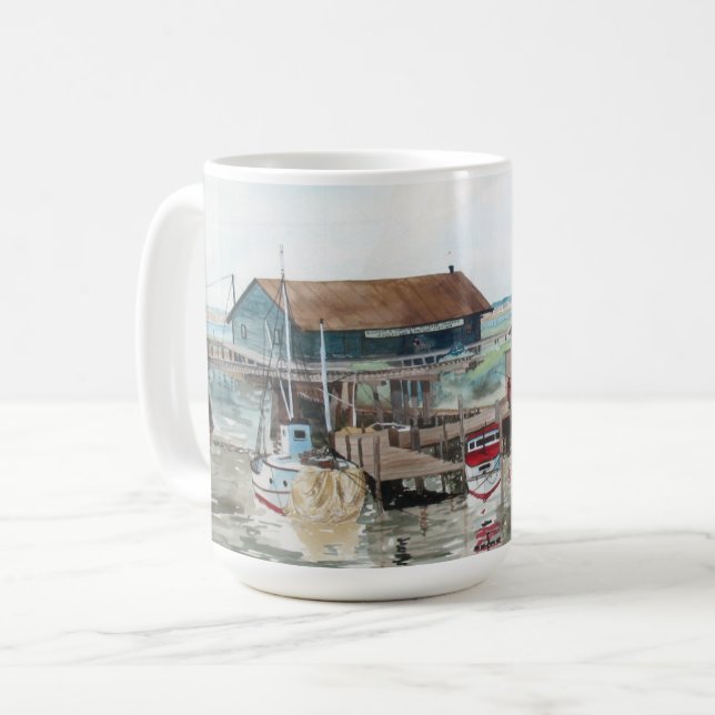 Urinfarbe der Dockseite Kaffeetasse (Vorderseite Links)