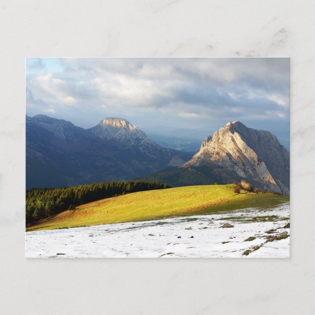 Urkiola Berge im Baskenland Postkarte (Vorderseite)