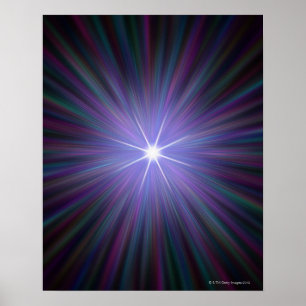 Urknall, konzeptionelle Computerkunst. Poster