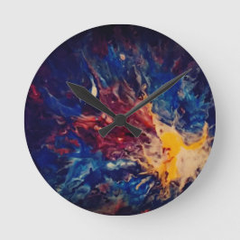 Urknall-Uhr Runde Wanduhr