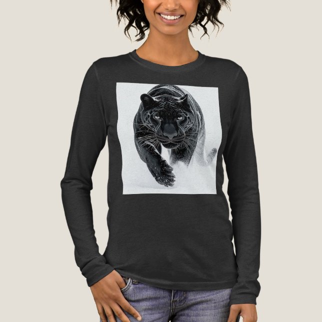 Urkraft 002 – Schwarzer Panther Tri-Blend Shirt (Vorderseite)