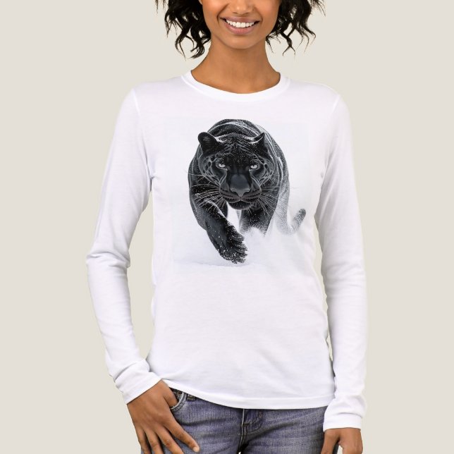 Urkraft 002 – Schwarzer Panther Tri-Blend Shirt (Vorderseite)