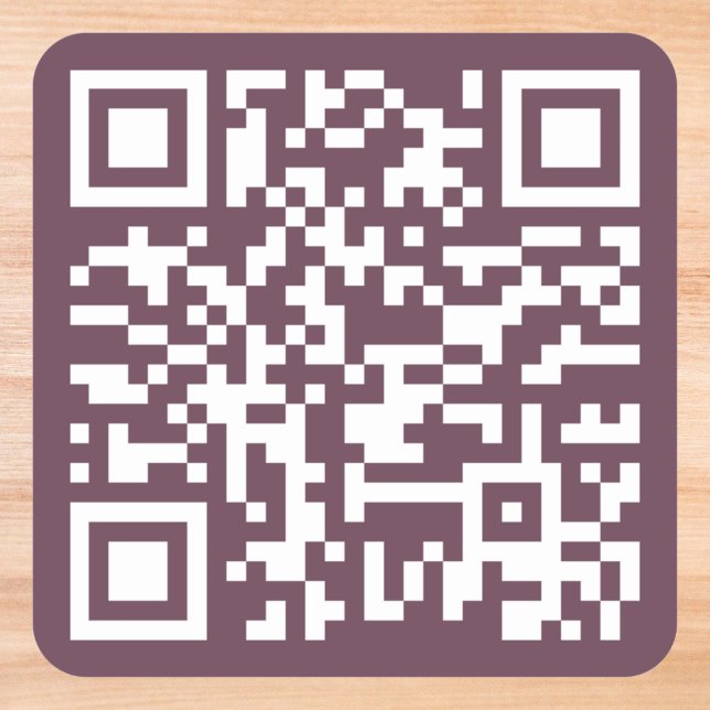 URL der Website der benutzerdefinierten dunklen Ro Quadratischer Aufkleber (Custom Dark Rose Pink QR Code Website Address URL Square Sticker)