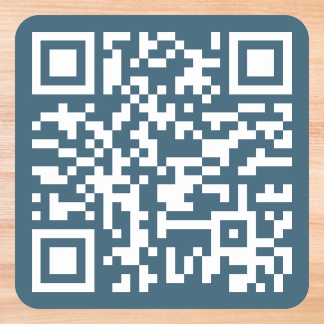 URL der Website von Eucalyptus Blue QR Quadratischer Aufkleber (Custom Eucalyptus Blue QR Code Website Address URL Square Sticker)