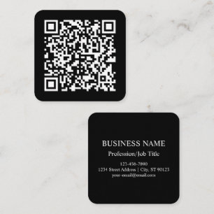 URL eingeben und scannbaren QR-Code erstellen Sc Quadratische Visitenkarte