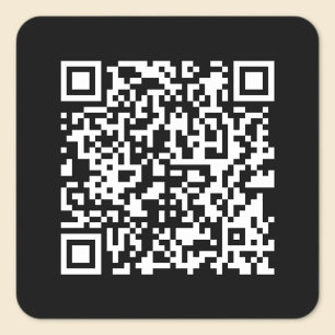 URL eingeben und scannbaren QR-Code erstellen Sc Quadratischer Aufkleber