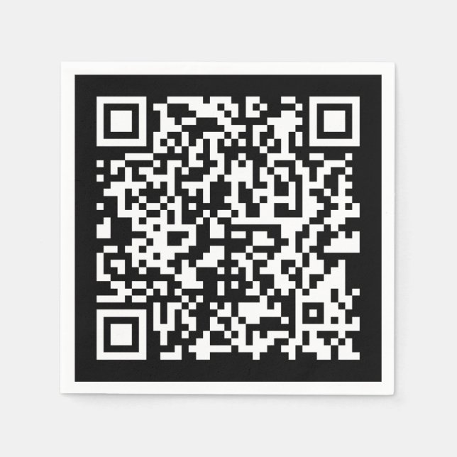 URL eingeben und Scannercode erstellen | SCHWARZ-W Serviette (Vorderseite)