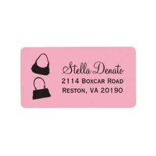 URL-Labels - Rosa Adressaufkleber