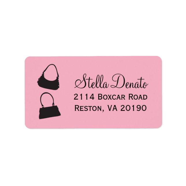 URL-Labels - Rosa Adressaufkleber (Vorne)