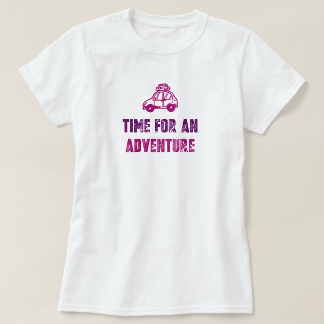 Urlaub Adventure Travel Time T - Shirt (Design vorne)