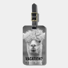 Urlaub Alpaca My Bags Black Gepäckanhänger
