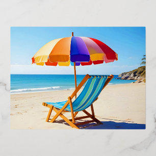 Urlaub am Meer Entdecken Sie Ruhe und Erholung am  Folien Feiertagspostkarte