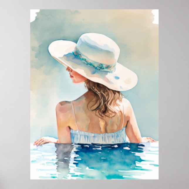 Urlaub am Pool Poster (Vorne)