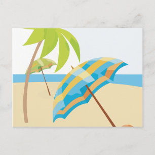 Urlaub am Strand Postkarte