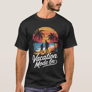 Urlaub am Strand von Vater und Sohn T-Shirt
