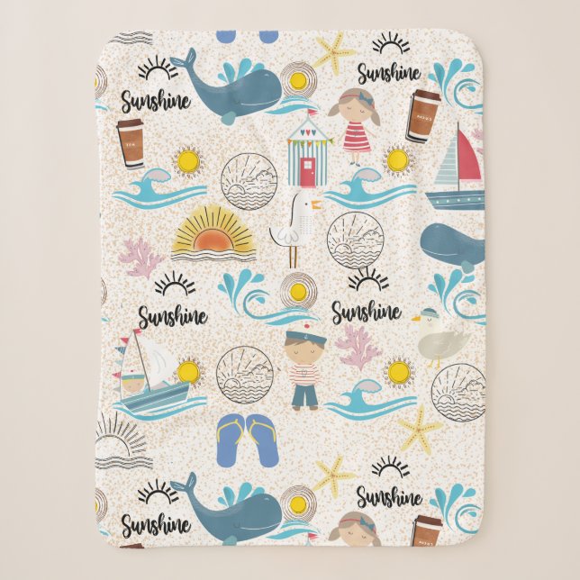 Urlaub am Strandvlies Sherpadecke (Vorderseite)