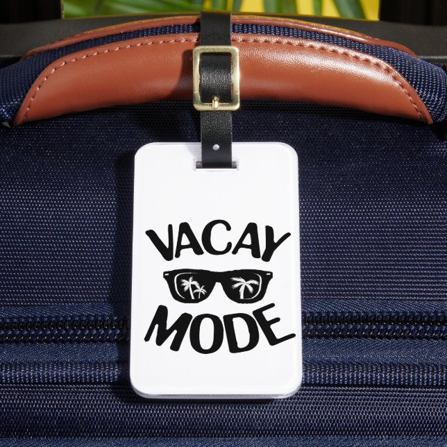 Urlaub Art Vacay Modus Word Text Art Schürze Plus Gepäckanhänger (Vorderseite Insitu 2)