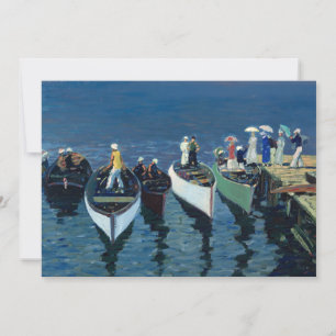 Urlaub auf dem Hudson George Luks Karte