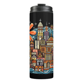 Urlaub auf einer Insel Thermosbecher