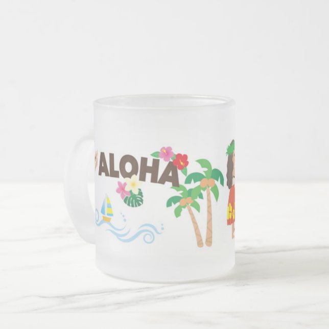 Urlaub auf Hawaii Mattglastasse (Vorderseite Links)