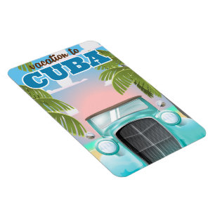 Urlaub auf Kuba Reiseplakat Magnet