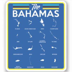 Urlaub Bahamas Karte Sticker Cruise Bahamian
