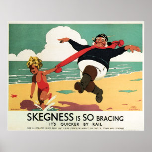 URLAUB bei SKEGNESS c. 1908 Poster