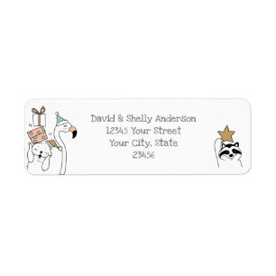 Urlaub bei Tieren mit niedlichem Cartoon