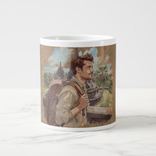 Urlaub, Borobudur-Tempel, Java Indonesien, Vintage Jumbo-Tasse