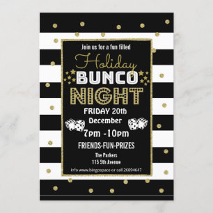 Urlaub-Bunco-Abend, Bunco-Party PTA-Veranstaltung Einladung