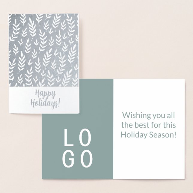URLAUB BUSINESS GREETING LOGO SAGE GREEN FOLIENKARTE (Anzeige)