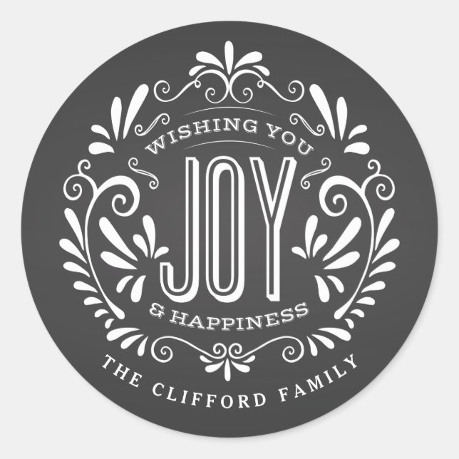 URLAUB CHRISTMAS CHALK ART ORNAMENT STICKERS (Vorderseite)