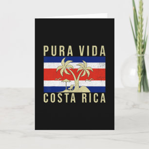 Urlaub der alten Familie Costa Rica Flagge Pura Vi Karte