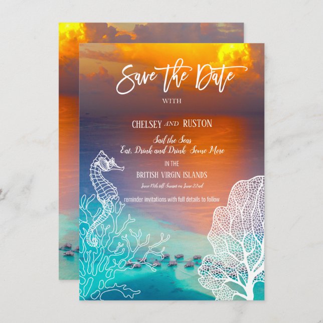 Urlaub Einladung Segeln Sie die Seas Jungfrau Isla (Vorne/Hinten)