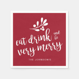 Urlaub essen Drink und sehr Personalisiert sein Serviette