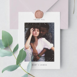 URLAUB FOTO DANKE KARTE | Moderner Minimaler Punkt