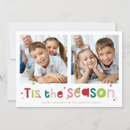 URLAUB FOTO Spaß Zitat in der Saison 2 Foto Feiertagskarte