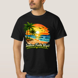 Urlaub fühlt sich richtig an Schwarzes Herren-Valu T-Shirt