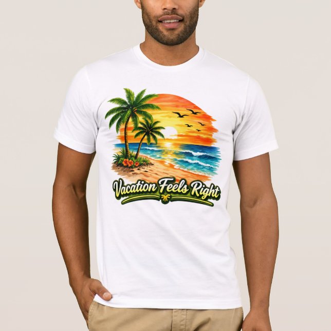 Urlaub Gefühlt Richtig Bella Canvas Tee USA (Vorderseite)