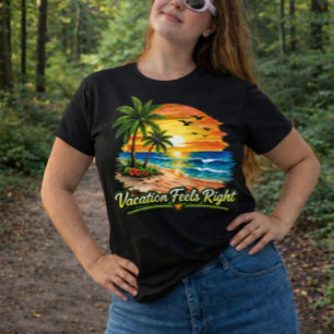 Urlaub Gefühlt Richtig Küsten Sommer Plus Size T-S Große Größe T-Shirt