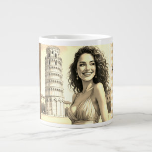 Urlaub,Genuss der Schönheit des Pisa Tower,Italien Jumbo-Tasse