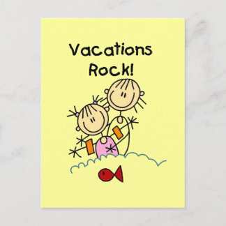 Urlaub Gesteinte T - Shirt und Geschenke Postkarte