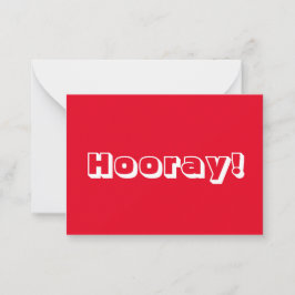 Urlaub! Glückwünsche, Glückwünsche, rote weiße Kar Hinweiskarte