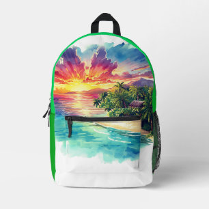 Urlaub, Hallo Sommer, Hallo Strand Gedruckter Ruck Bedruckter Rucksack