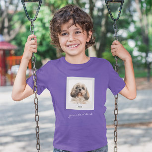 Urlaub Haustier Geburtstag Foto Rahmen Personalisi T-Shirt