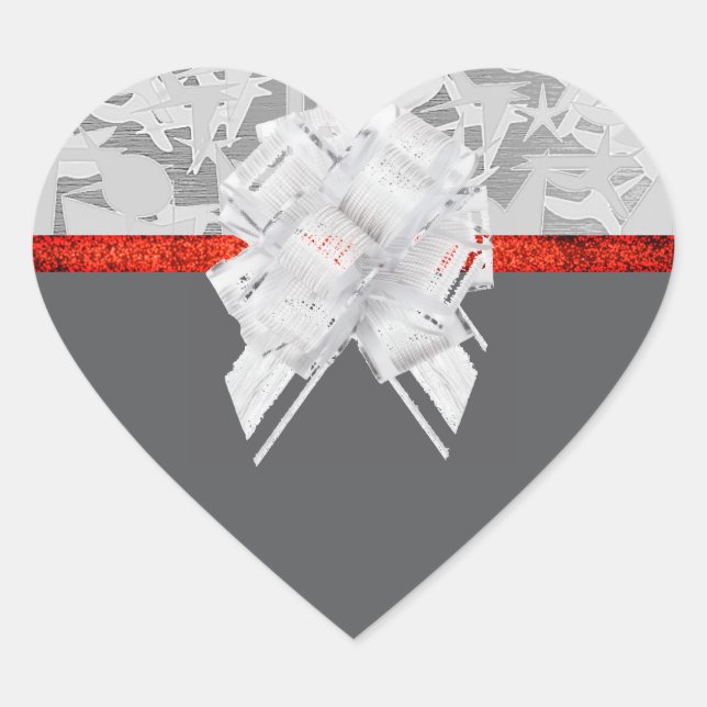 Urlaub Herz-Aufkleber (Vorderseite)