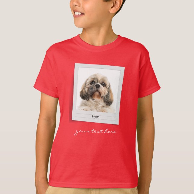 Urlaub Hund Geburtstag Foto Rahmen Personalisiert T-Shirt (Vorderseite)